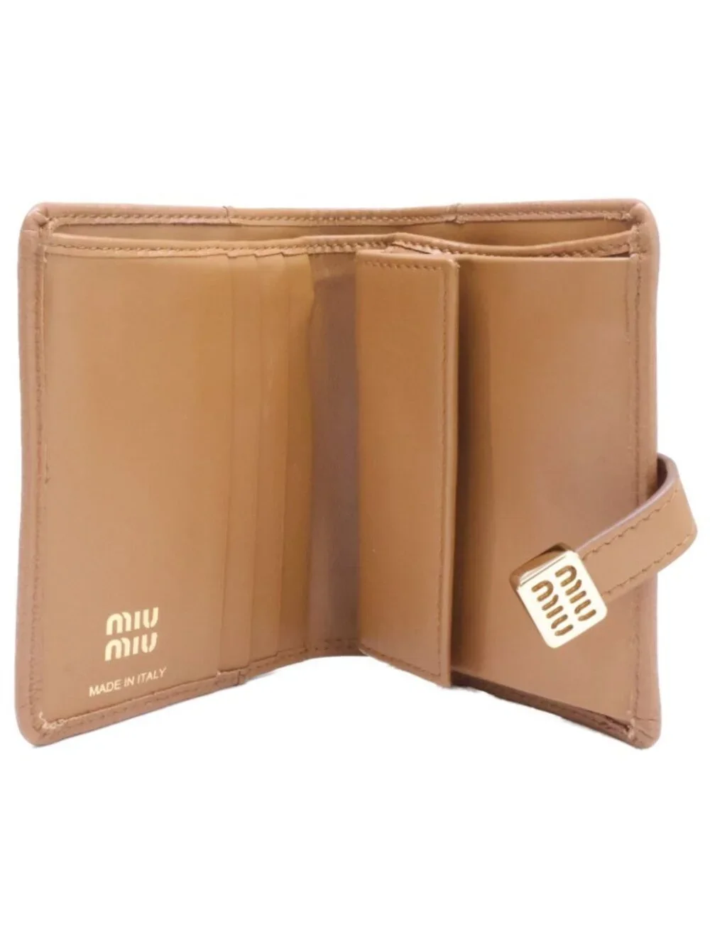 Miu Miu Daino Soft Calfskin Bifold Wallet